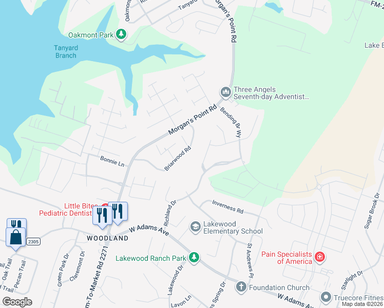 map of restaurants, bars, coffee shops, grocery stores, and more near 212 Winnsboro Way in Belton