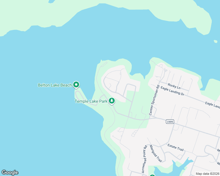 map of restaurants, bars, coffee shops, grocery stores, and more near 437 Woodland Point Road in Belton