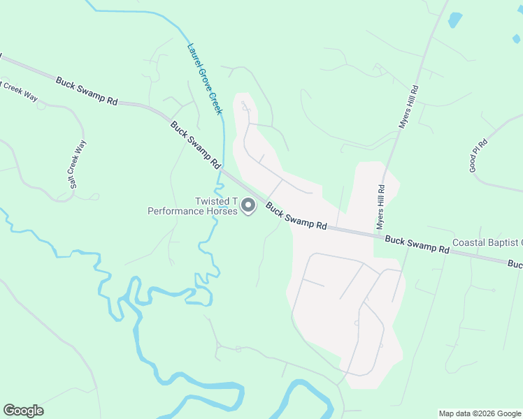 map of restaurants, bars, coffee shops, grocery stores, and more near 889 Buck Swamp Road in Brunswick