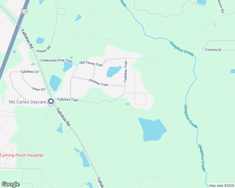map of restaurants, bars, coffee shops, grocery stores, and more near 157 Tallokas Trail in Moultrie