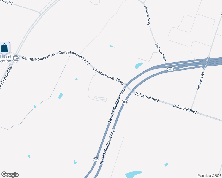 map of restaurants, bars, coffee shops, grocery stores, and more near 4001 Industrial Boulevard in Temple