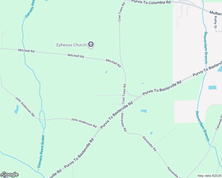 map of restaurants, bars, coffee shops, grocery stores, and more near 20 Blain Rd in Purvis