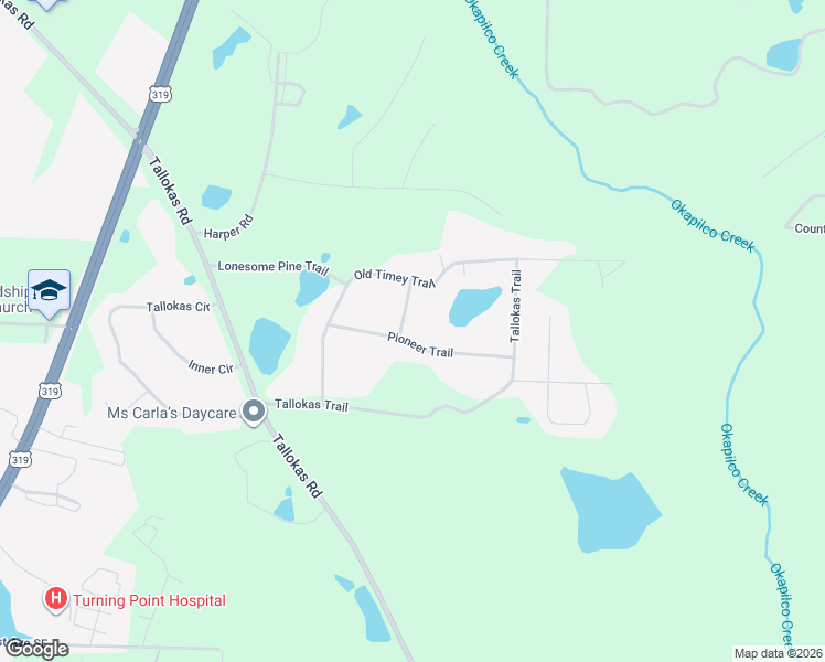 map of restaurants, bars, coffee shops, grocery stores, and more near 431 Pioneer Trail in Moultrie