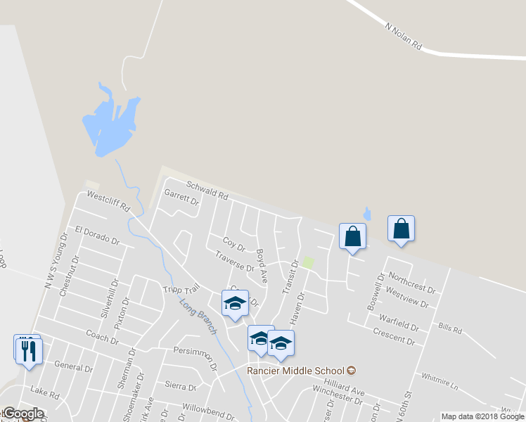 map of restaurants, bars, coffee shops, grocery stores, and more near 2910 Boyd Avenue in Killeen