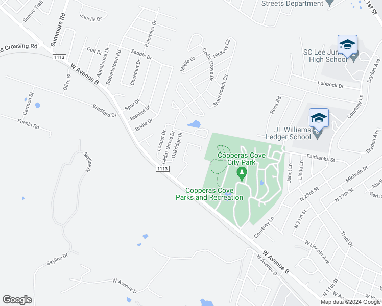 map of restaurants, bars, coffee shops, grocery stores, and more near 200 Northern Dove Lane in Copperas Cove