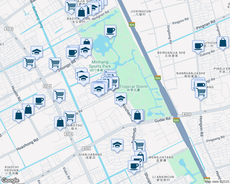 map of restaurants, bars, coffee shops, grocery stores, and more near in 