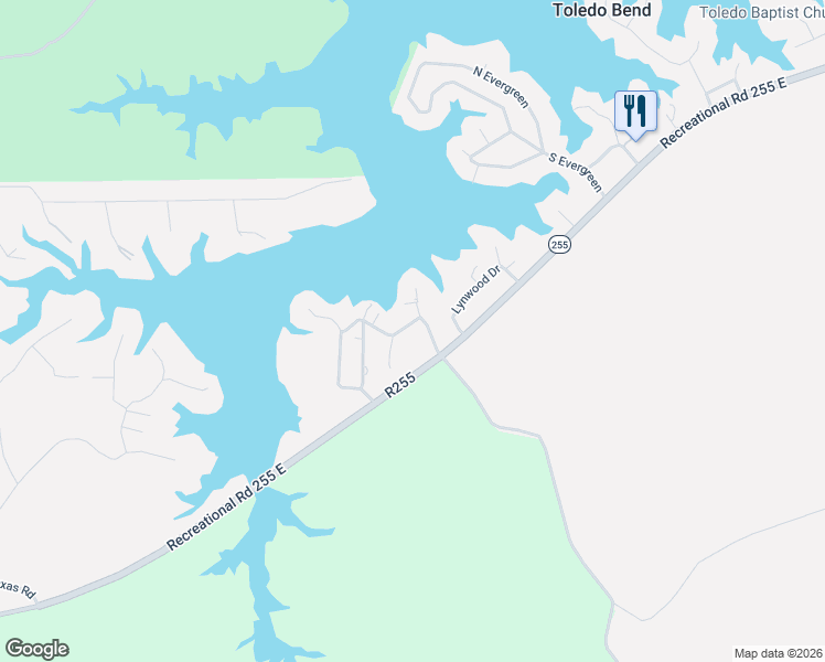 map of restaurants, bars, coffee shops, grocery stores, and more near 303 Peachtree Drive in Burkeville