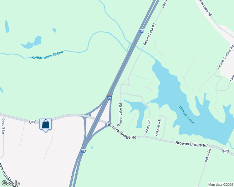 map of restaurants, bars, coffee shops, grocery stores, and more near 57 Beaver Lake Road in Purvis
