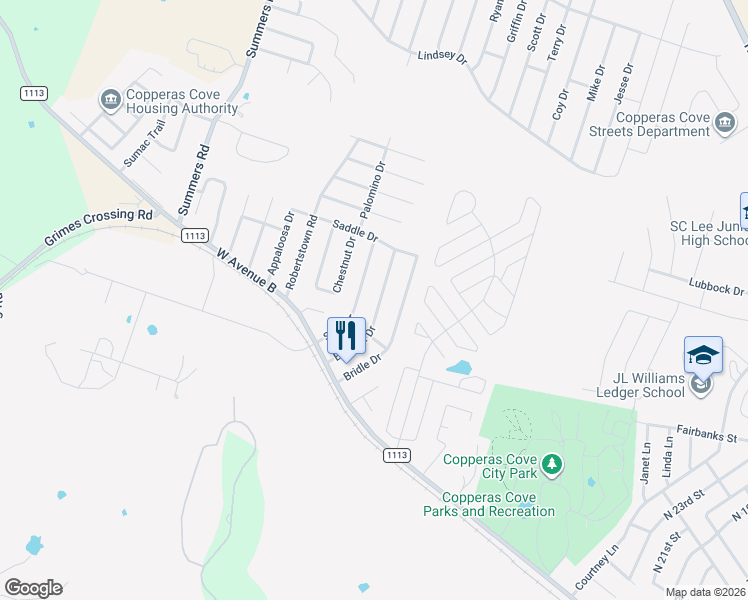 map of restaurants, bars, coffee shops, grocery stores, and more near 202 Spur Drive in Copperas Cove