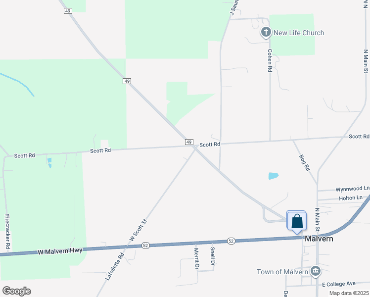 map of restaurants, bars, coffee shops, grocery stores, and more near 775 County Road 49 in Slocomb