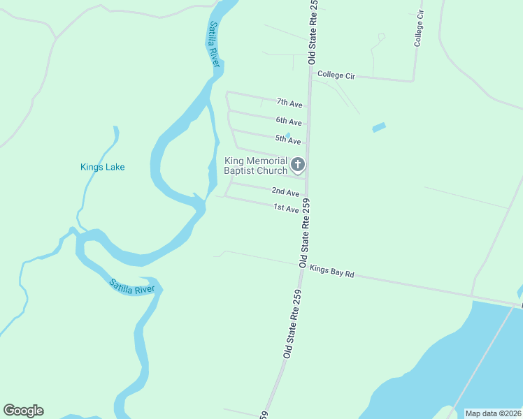 map of restaurants, bars, coffee shops, grocery stores, and more near 141 1st Avenue in Brantley County