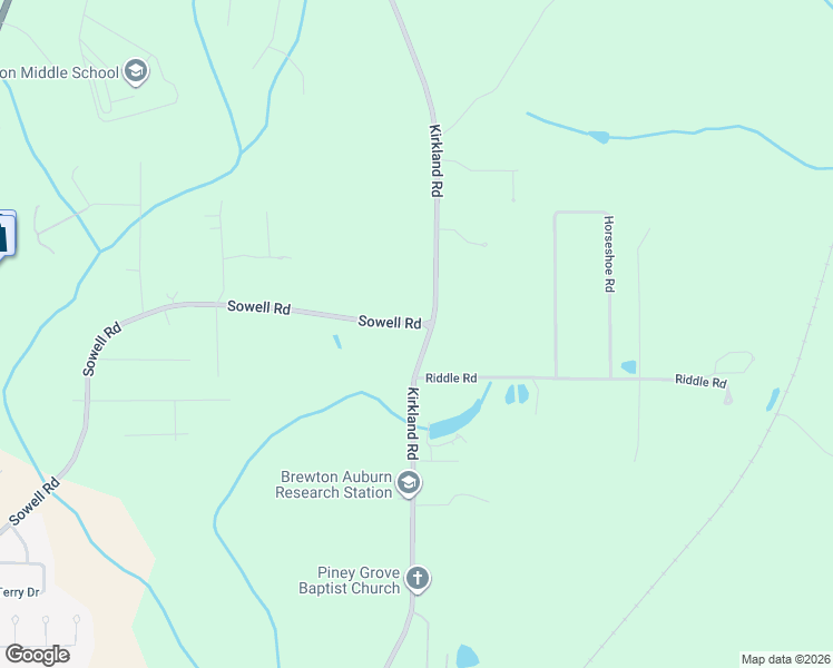 map of restaurants, bars, coffee shops, grocery stores, and more near 3308 Sowell Road in Brewton