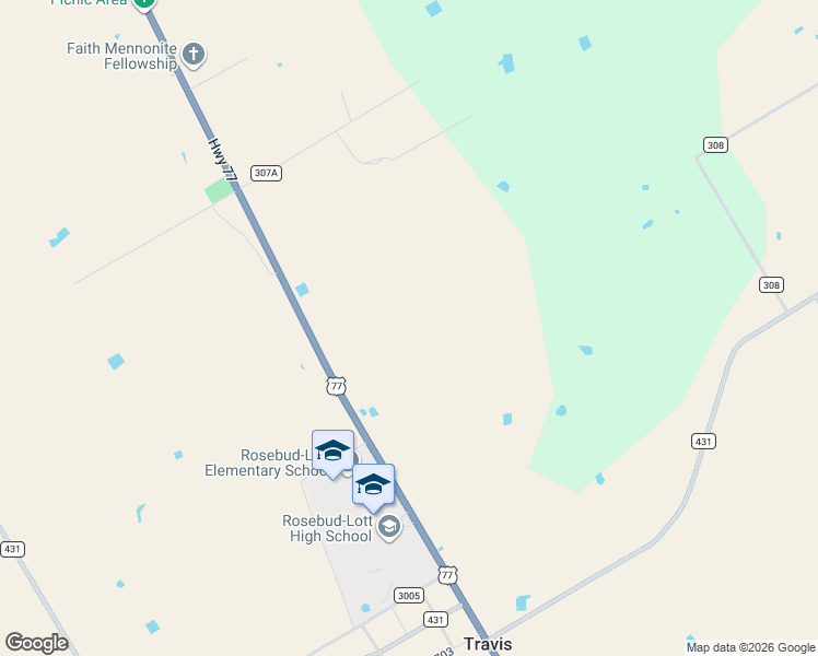 map of restaurants, bars, coffee shops, grocery stores, and more near in Travis