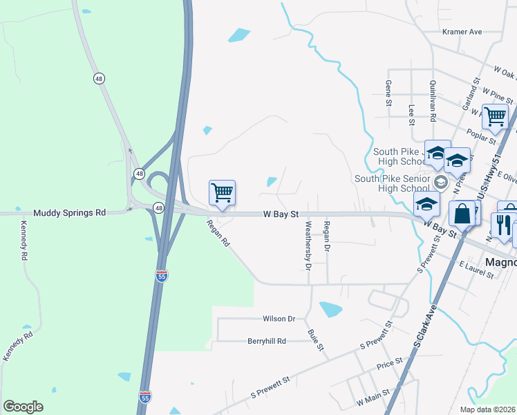map of restaurants, bars, coffee shops, grocery stores, and more near 898 W Bay St in Magnolia