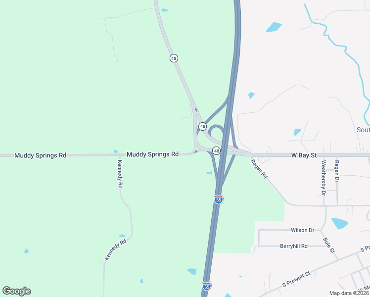 map of restaurants, bars, coffee shops, grocery stores, and more near 4171-4183 Muddy Springs Road in Magnolia