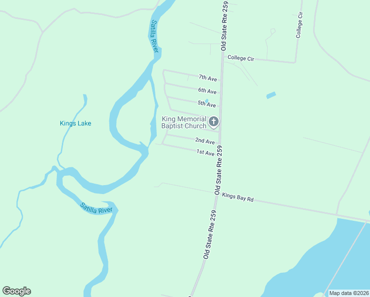 map of restaurants, bars, coffee shops, grocery stores, and more near 141 1st Avenue in Brantley County