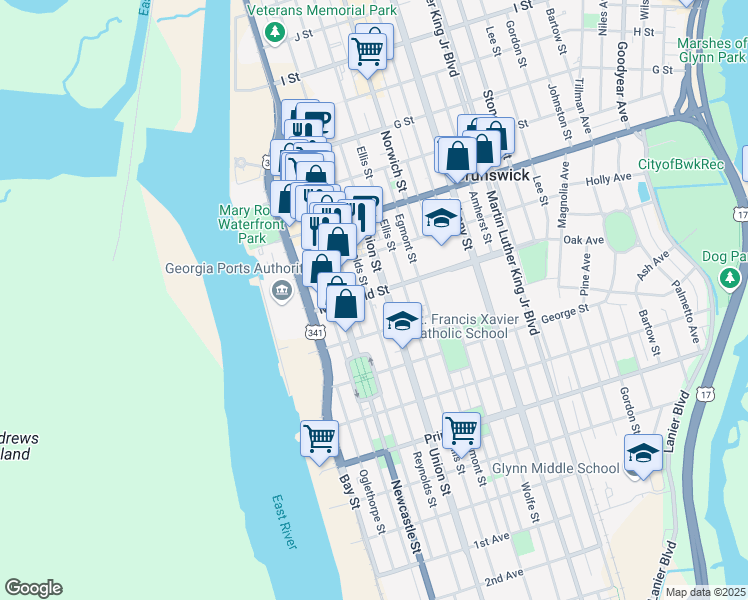 map of restaurants, bars, coffee shops, grocery stores, and more near 508 Mansfield Street in Brunswick