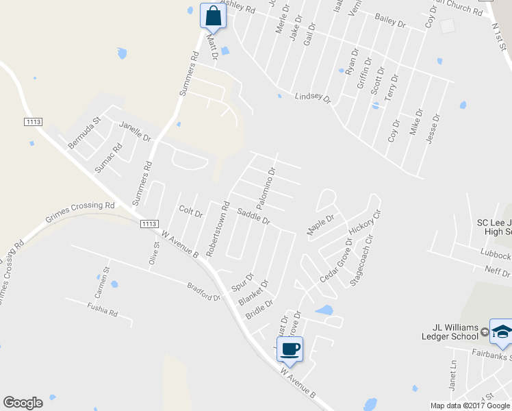 map of restaurants, bars, coffee shops, grocery stores, and more near 301 Sorrell Drive in Copperas Cove