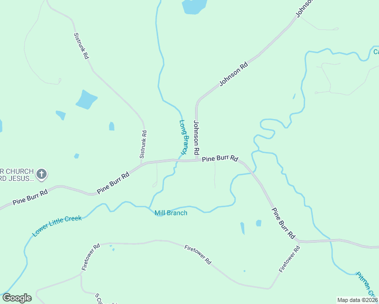 map of restaurants, bars, coffee shops, grocery stores, and more near 5 Johnson Road in Lumberton