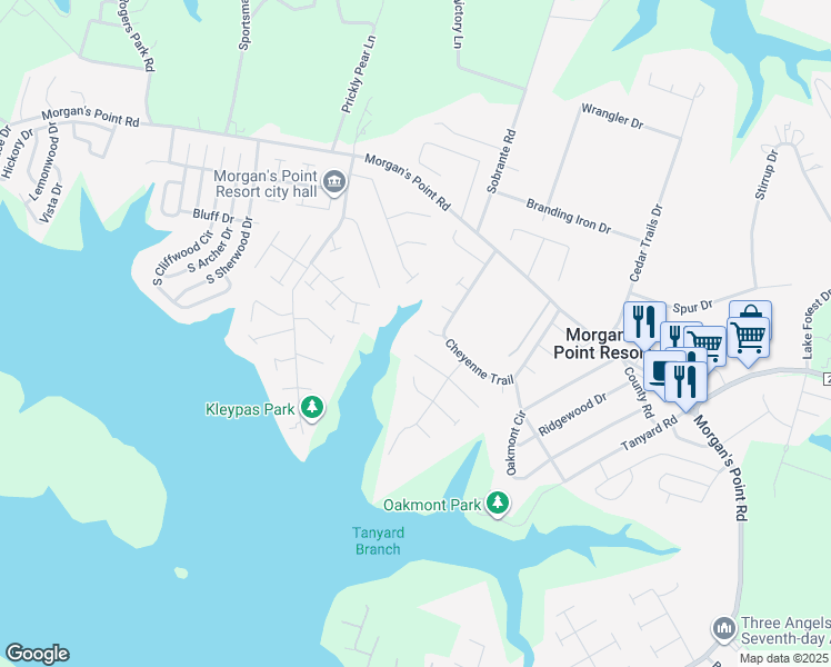 map of restaurants, bars, coffee shops, grocery stores, and more near 5 Billy the Kid Drive in Belton