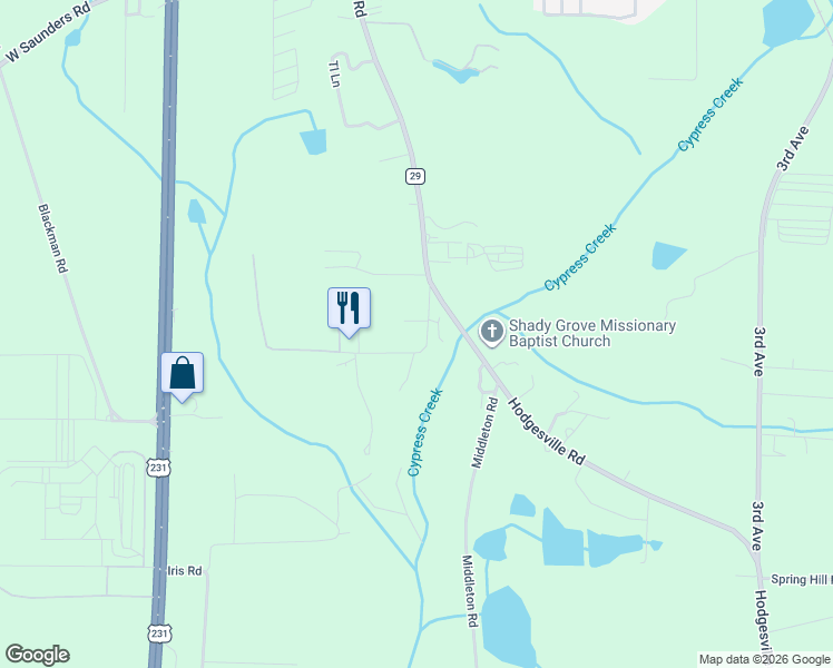 map of restaurants, bars, coffee shops, grocery stores, and more near 98 Hagler Road in Dothan