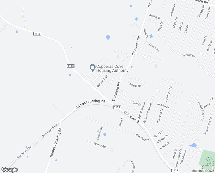 map of restaurants, bars, coffee shops, grocery stores, and more near 3106 Yaupon Road in Copperas Cove