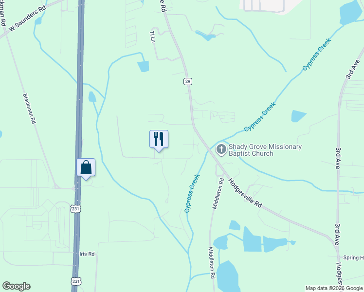 map of restaurants, bars, coffee shops, grocery stores, and more near 98 Hagler Road in Dothan
