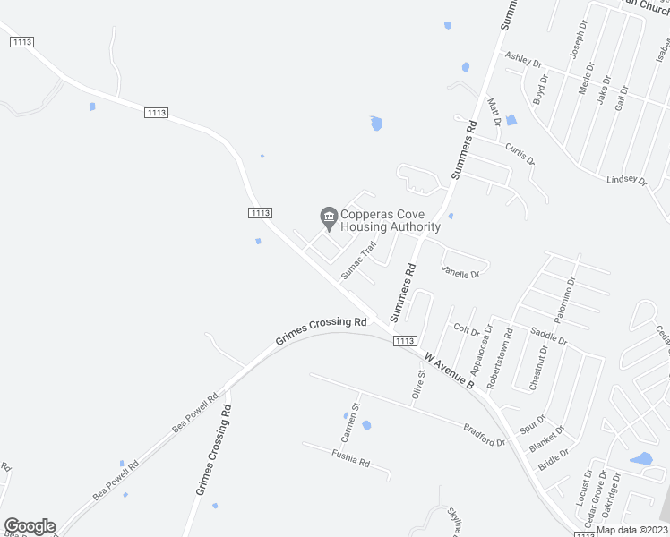 map of restaurants, bars, coffee shops, grocery stores, and more near 302 Primrose Drive in Copperas Cove