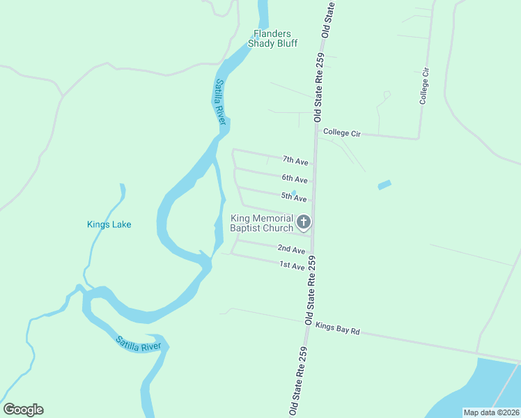 map of restaurants, bars, coffee shops, grocery stores, and more near 197 4th Avenue in Brantley County