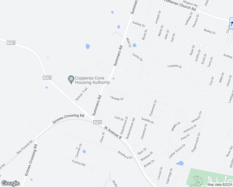 map of restaurants, bars, coffee shops, grocery stores, and more near 206 Janelle Drive in Copperas Cove