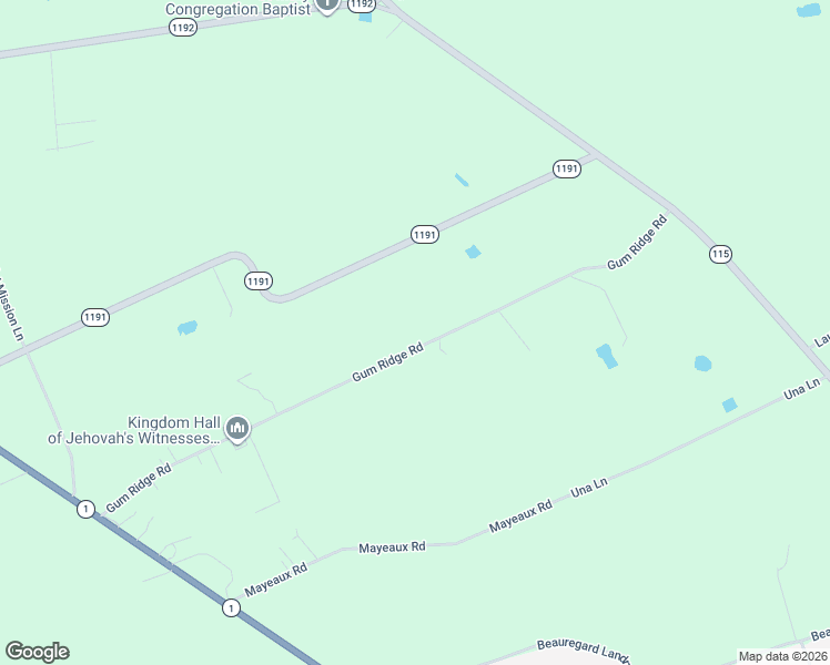 map of restaurants, bars, coffee shops, grocery stores, and more near 242 Louisiana 1191 in Marksville