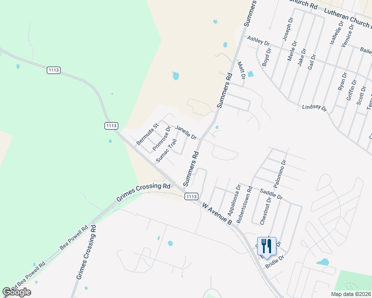 map of restaurants, bars, coffee shops, grocery stores, and more near 3101 Redbud Drive in Copperas Cove
