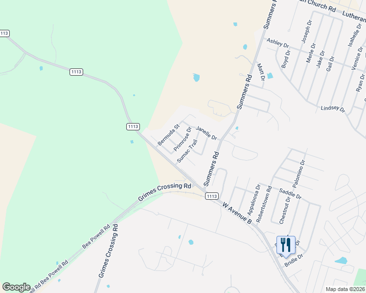 map of restaurants, bars, coffee shops, grocery stores, and more near 504 Primrose Drive in Copperas Cove
