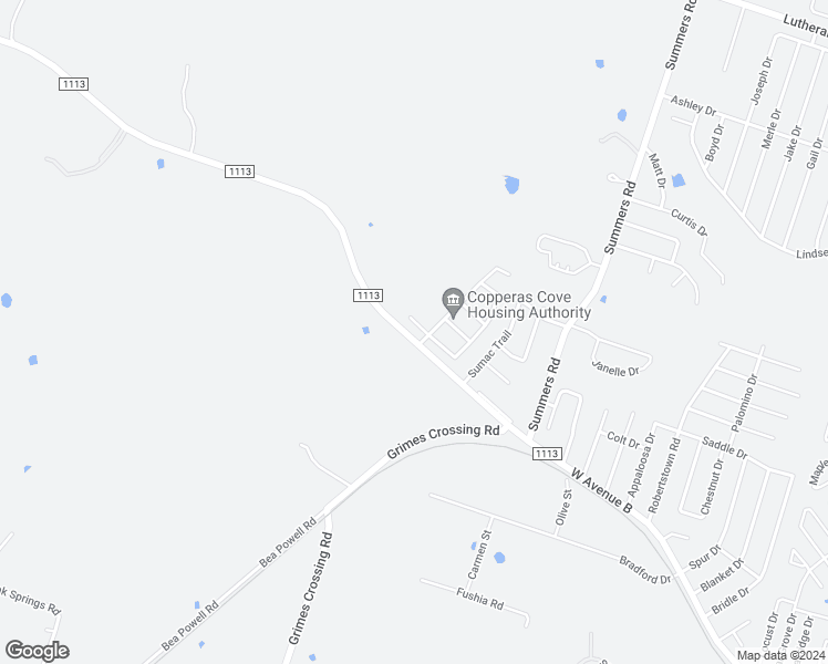 map of restaurants, bars, coffee shops, grocery stores, and more near 4203 Primrose Drive in Copperas Cove