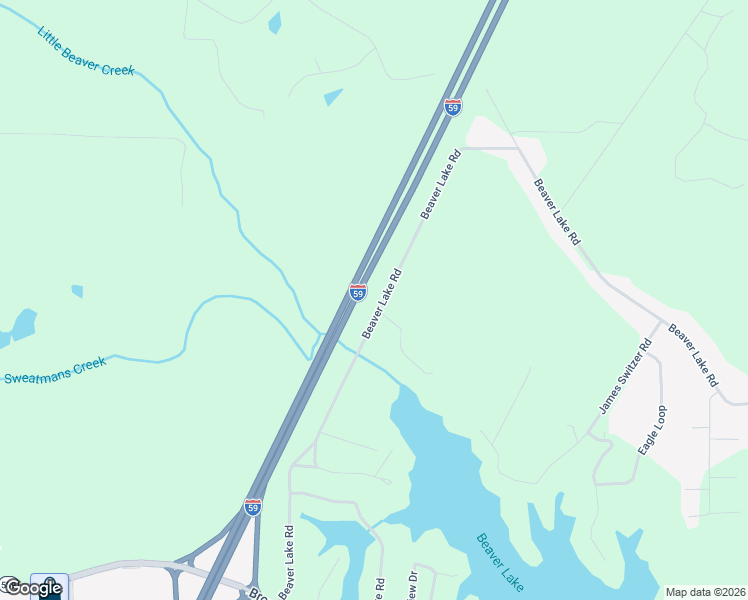 map of restaurants, bars, coffee shops, grocery stores, and more near 165 Beaver Lake Road in Purvis