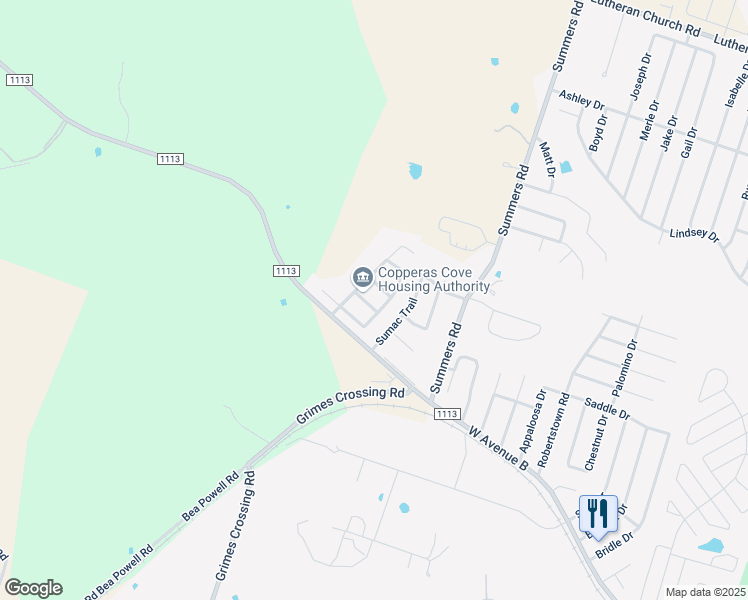 map of restaurants, bars, coffee shops, grocery stores, and more near 4104 Shasta in Copperas Cove