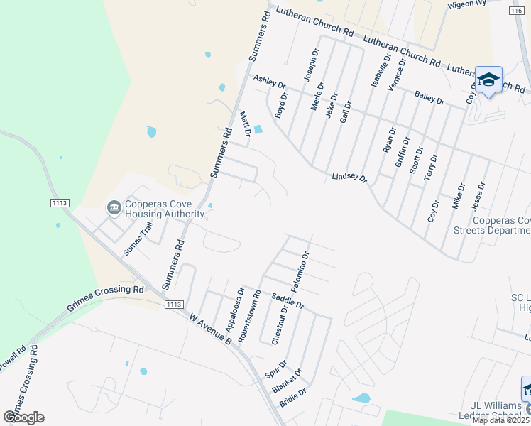 map of restaurants, bars, coffee shops, grocery stores, and more near 2601 Sunflower Trail in Copperas Cove