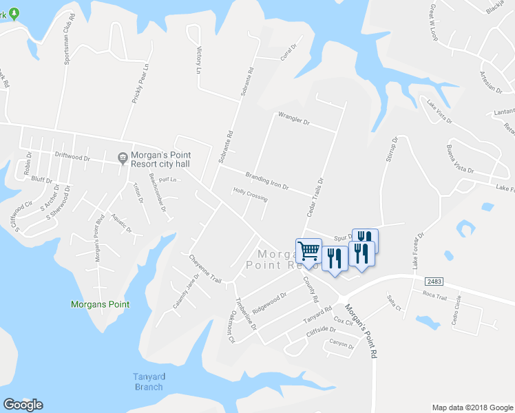 map of restaurants, bars, coffee shops, grocery stores, and more near 4 Holly Cove in Belton
