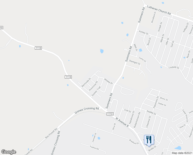 map of restaurants, bars, coffee shops, grocery stores, and more near 509 Primrose Drive in Copperas Cove