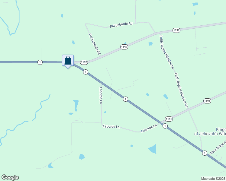 map of restaurants, bars, coffee shops, grocery stores, and more near 101 Bonton Lane in Marksville