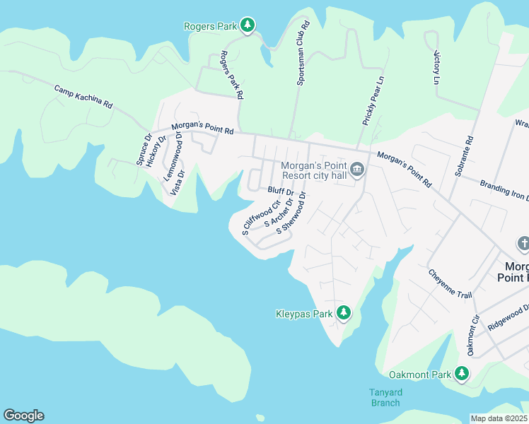 map of restaurants, bars, coffee shops, grocery stores, and more near 20 South Cliffwood Circle in Belton