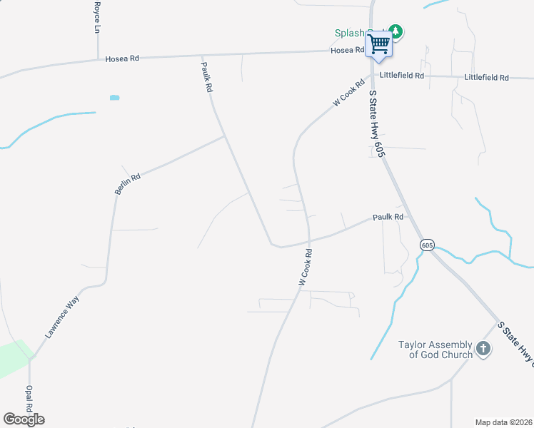 map of restaurants, bars, coffee shops, grocery stores, and more near 511-671 Paulk Road in Taylor