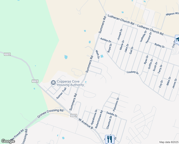 map of restaurants, bars, coffee shops, grocery stores, and more near 456 Summers Road in Copperas Cove
