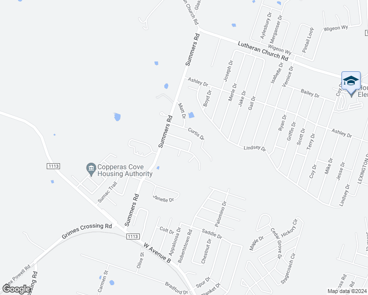 map of restaurants, bars, coffee shops, grocery stores, and more near 2804 Sunflower Trail in Copperas Cove