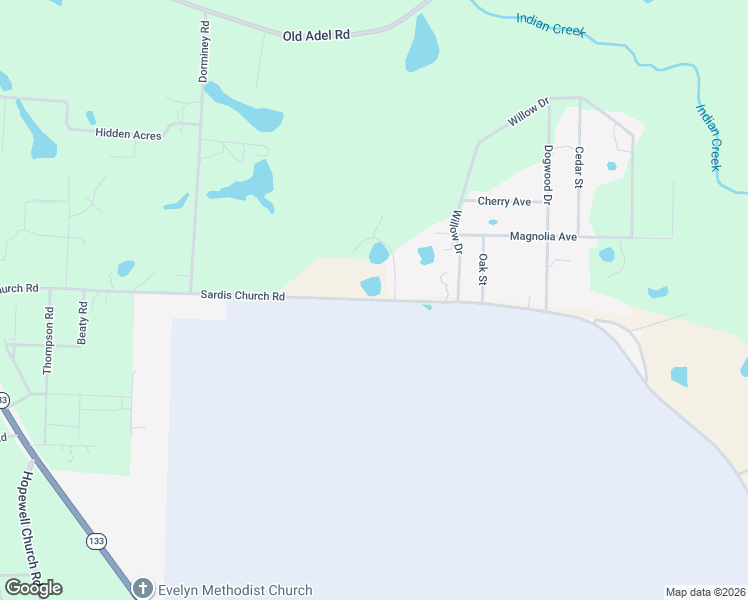 map of restaurants, bars, coffee shops, grocery stores, and more near 705 Sardis Church Road in Moultrie
