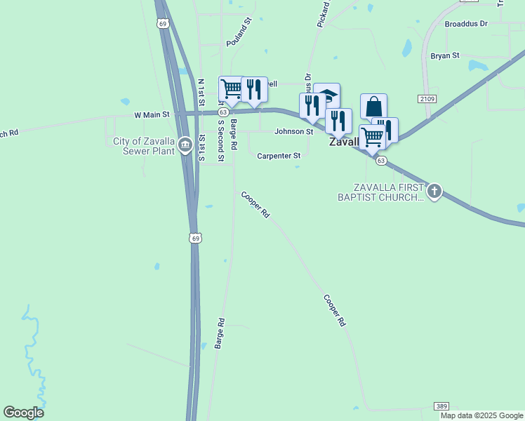 219 Cooper Road, Zavalla TX Walk Score