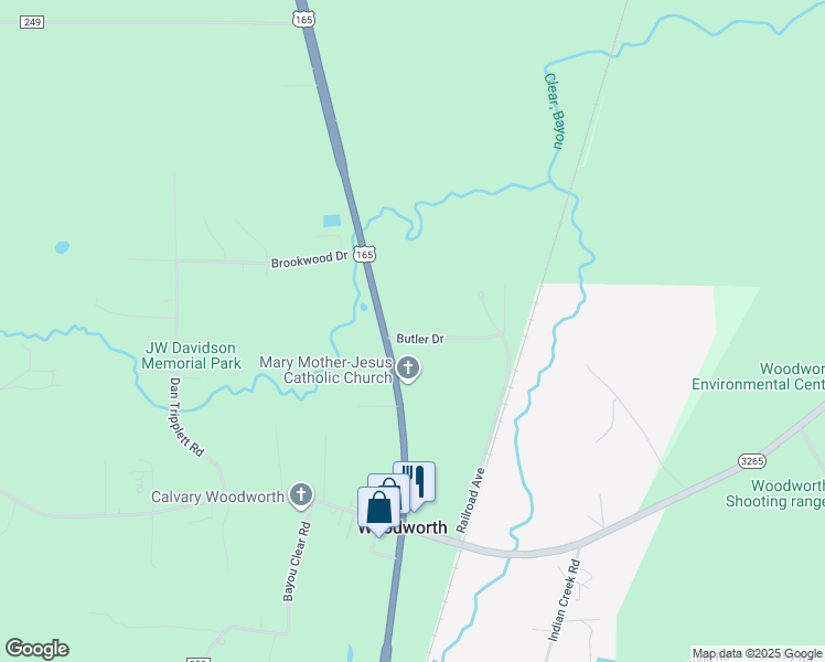 map of restaurants, bars, coffee shops, grocery stores, and more near 65-99 Butler Drive in Woodworth