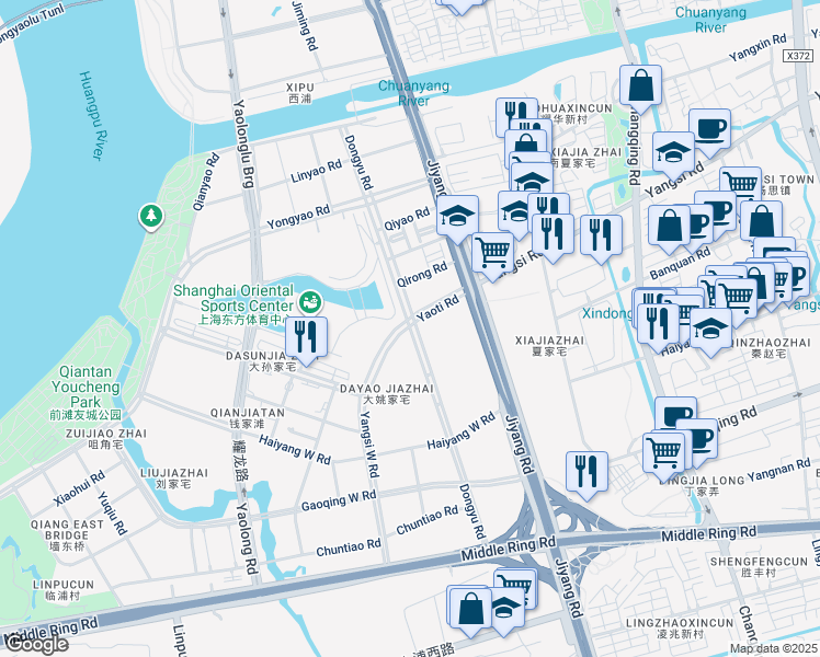 map of restaurants, bars, coffee shops, grocery stores, and more near in 