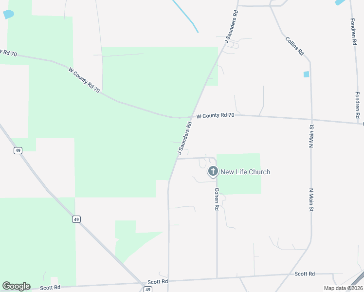 map of restaurants, bars, coffee shops, grocery stores, and more near J Saunders Road in Slocomb