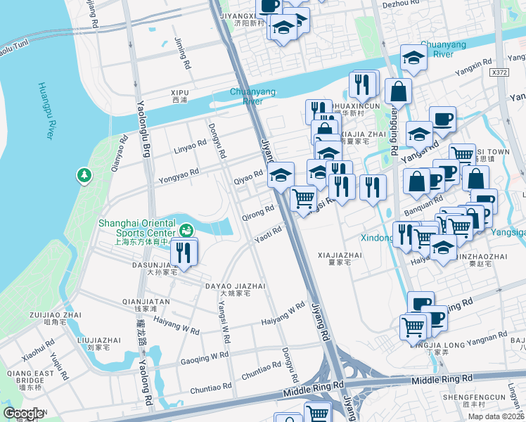 map of restaurants, bars, coffee shops, grocery stores, and more near in 